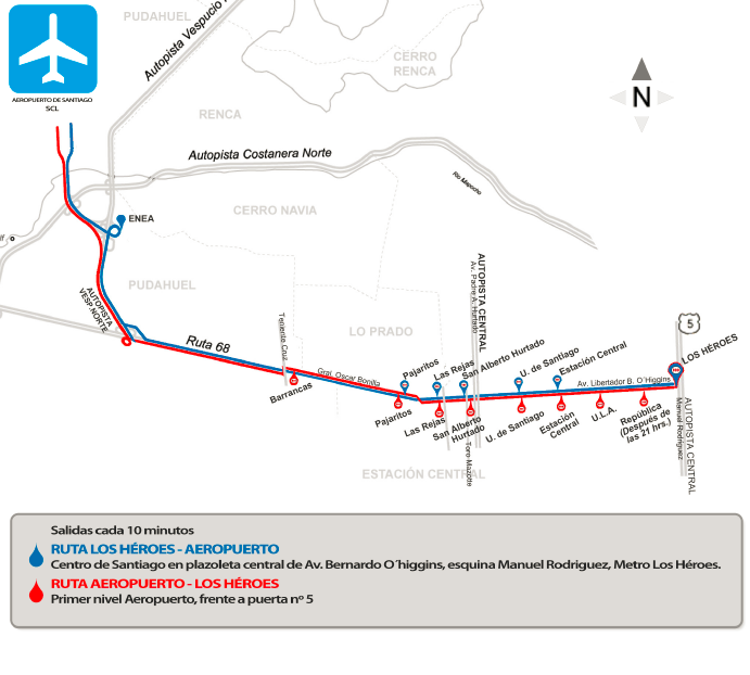Santiago airport to the city center - Taxi, transfer and bus - Finding ...