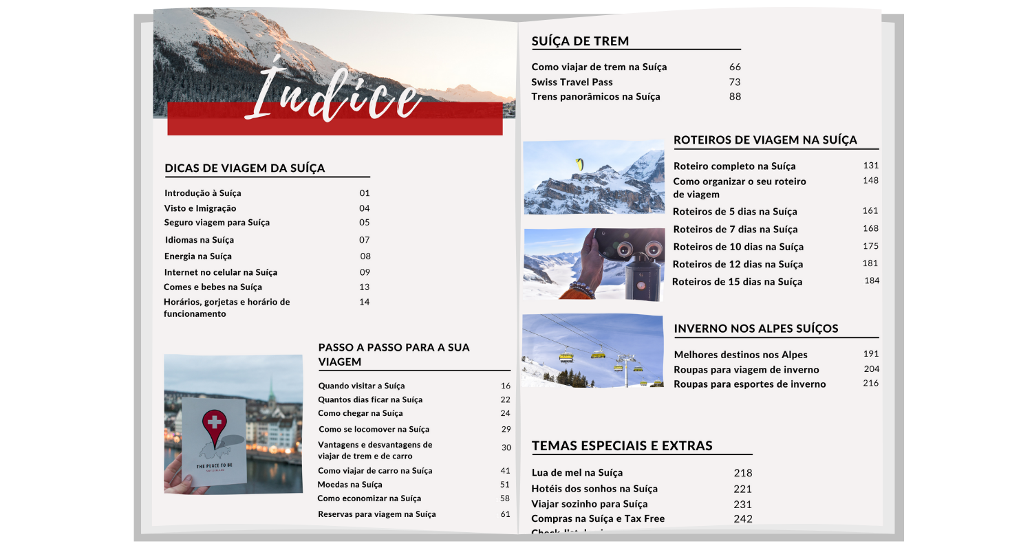 Ebook "Guia de viagem da Suíça"